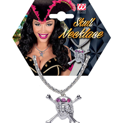 Widmann SRL Piraten ketting schedel strass