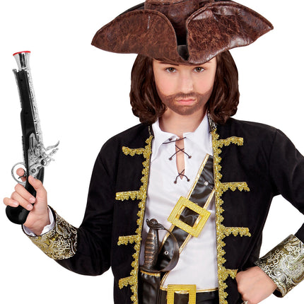 Widmann SRL Piraten pistool zwart zilver