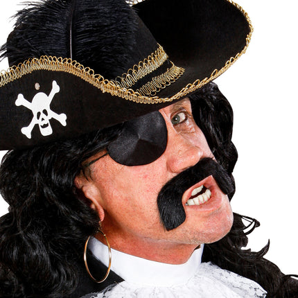 Widmann SRL Piraten snor nep met ooglap