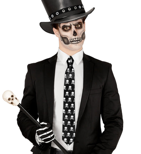 Widmann SRL Piraten stropdas met schedels