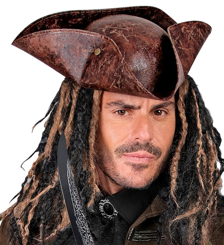 Widmann SRL Piratenhoed driesteek bruin