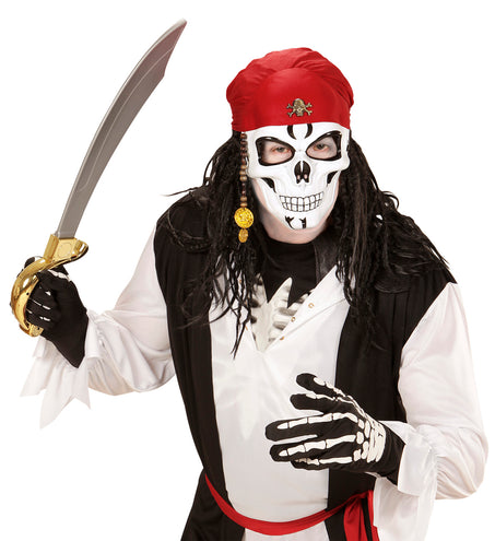 Widmann SRL Piratenschedel masker met haar