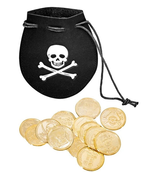 Widmann SRL Piratentasje met 12 gouden munten kostuum Yara