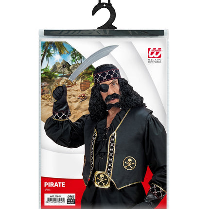 Widmann SRL Piratenvest zwart volwassenen