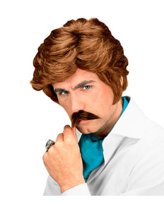 Widmann SRL Playboy pruik met snor blond