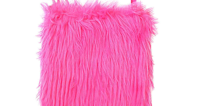 Widmann SRL Pluche handtas in neon roze