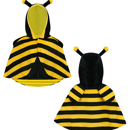 Widmann SRL Pluche poncho met muts bij