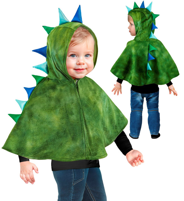 Widmann SRL Pluche poncho met muts dino