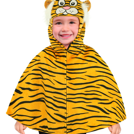 Widmann SRL Pluche poncho met muts tijger