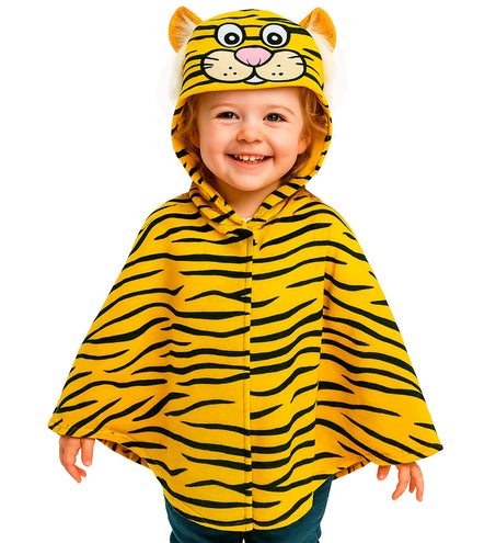 Widmann SRL Pluche poncho met muts tijger