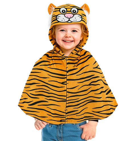 Widmann SRL Pluche poncho met muts tijger