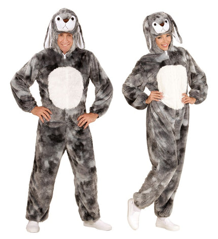 Widmann SRL Plushe konijnenpak grijs