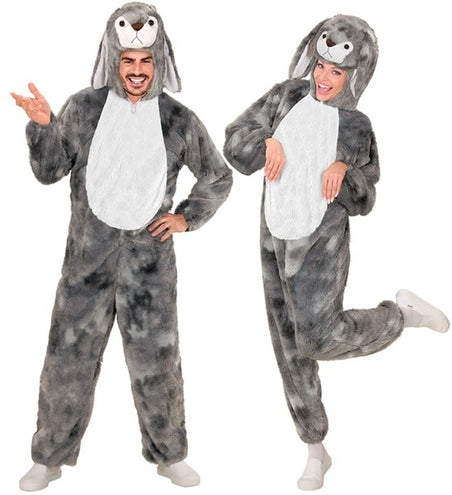 Widmann SRL Plushe konijnenpak grijs