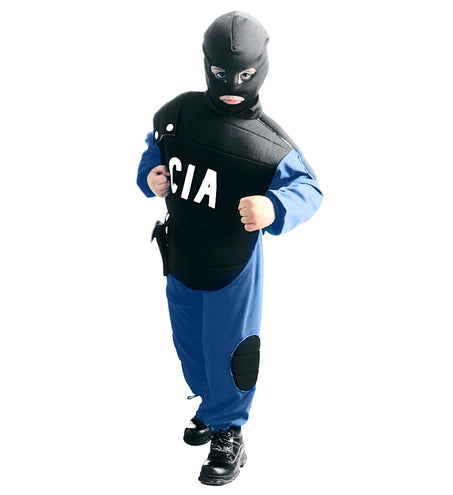 Widmann SRL Politie pak CIA jongen maat 128cm