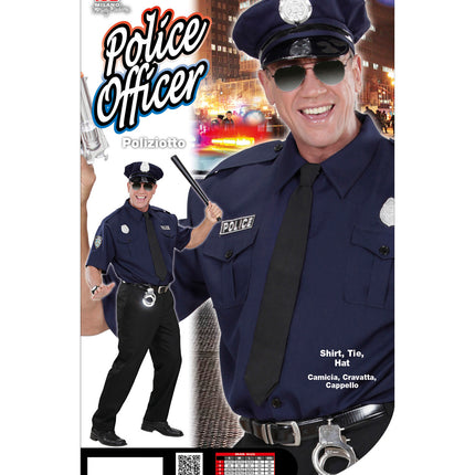 Widmann SRL Politieblouse met pet en stropdas NYPD