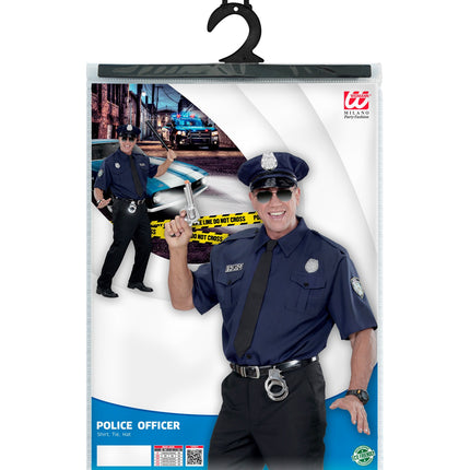 Widmann SRL Politieblouse met pet en stropdas NYPD