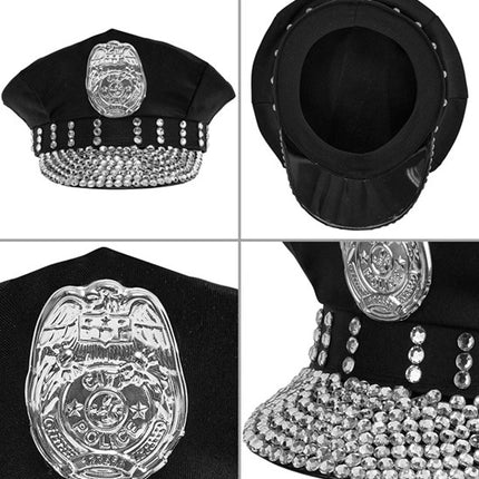 Widmann SRL Politiepet met strass Tess