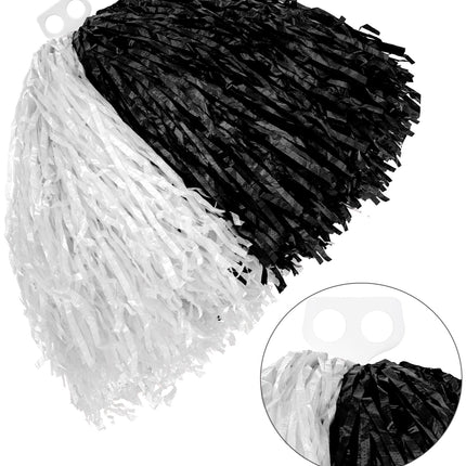 Widmann SRL Pom pom cheerleader zwart met wit
