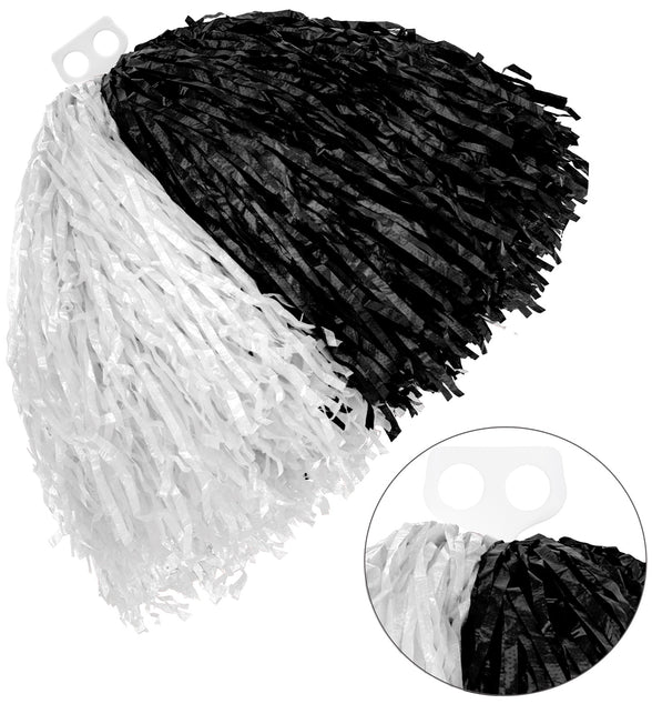 Widmann SRL Pom pom cheerleader zwart met wit
