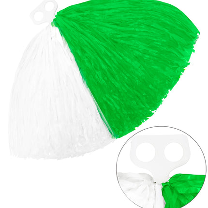 Widmann SRL Pom Pom groen met wit cheerleader