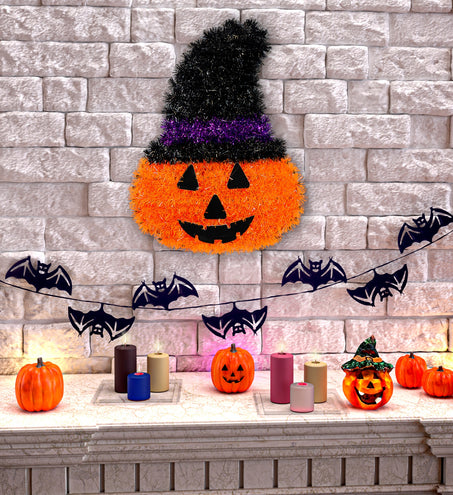 Widmann SRL Pompoen decoratie met hoed