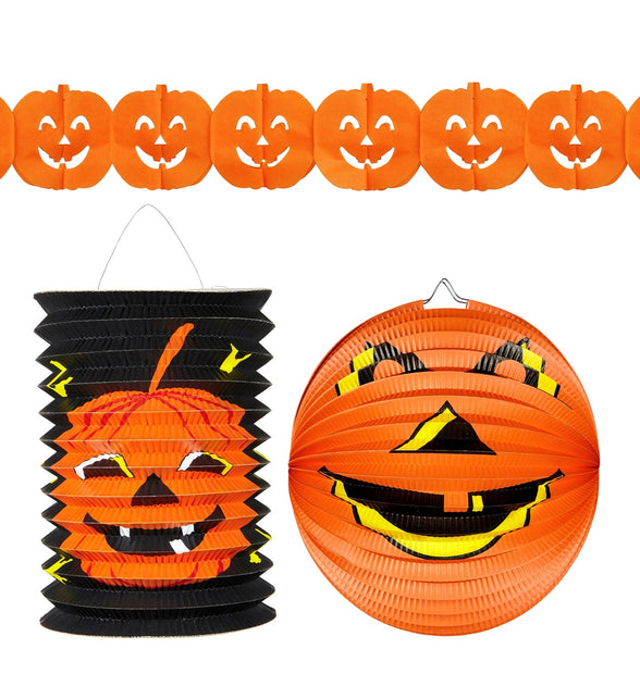 Widmann SRL Pompoen decoratie slinger 3 delig