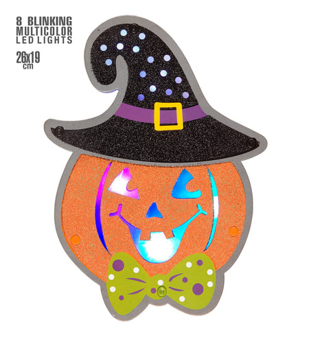 Widmann SRL Pompoen wanddecoratie met lichtjes