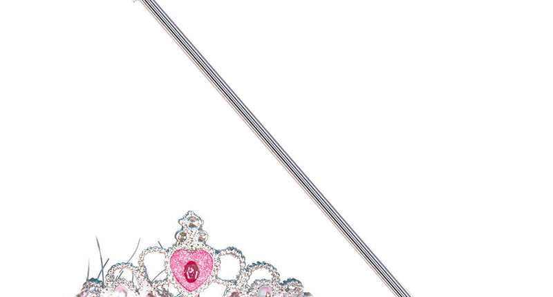 Widmann SRL Prinsessenkroon met stafje en marabou