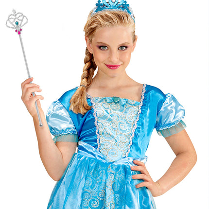 Widmann SRL Prinsessenstaf zilver met gemsteen