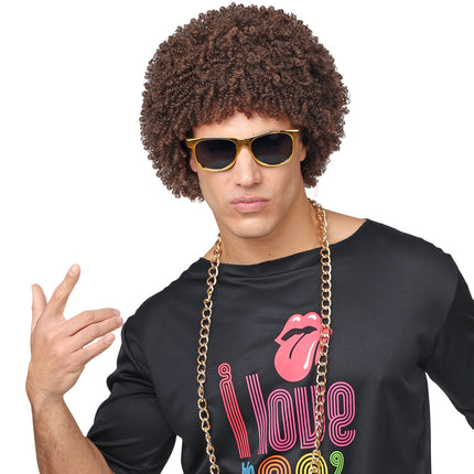 Widmann SRL Pruik 70'S Levi bruin