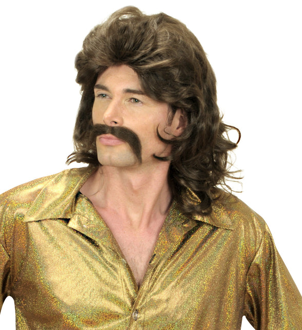 Widmann SRL pruik 70s man bruin