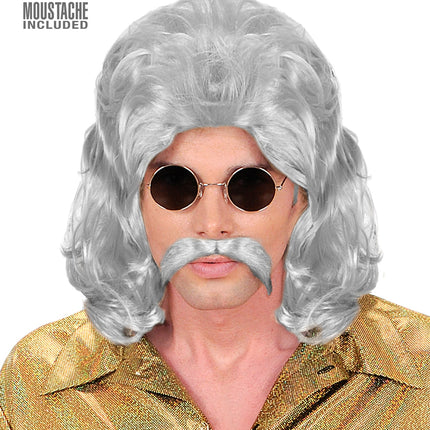 Widmann SRL pruik 70s man grijs