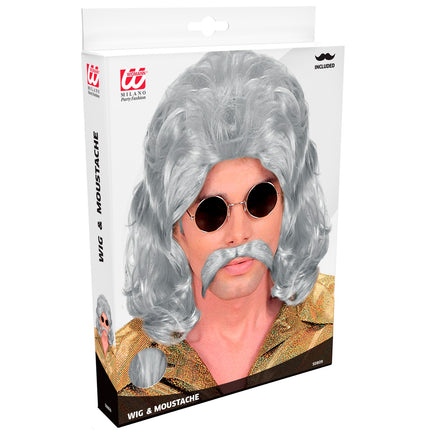 Widmann SRL pruik 70s man grijs