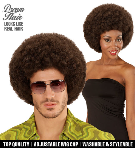 Widmann SRL Pruik Afro  bruin dame of heer