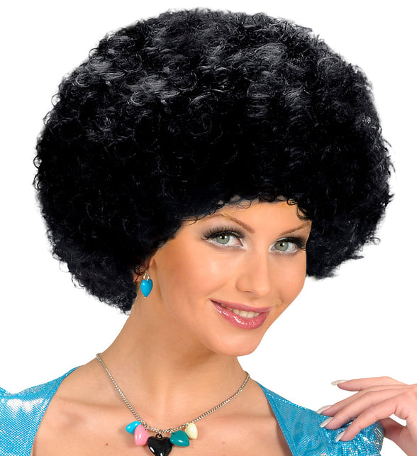 Widmann SRL pruik Afro unisex zwart