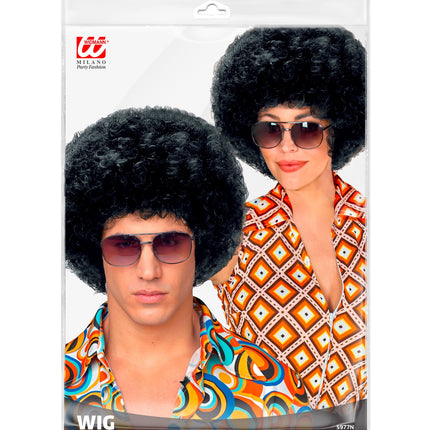 Widmann SRL pruik Afro unisex zwart