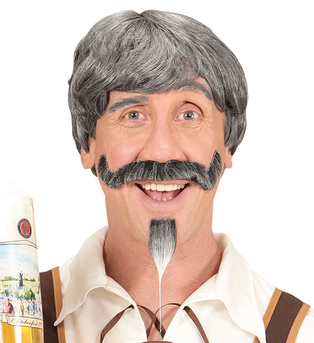 Widmann SRL Pruik Beierse man met snor en sik