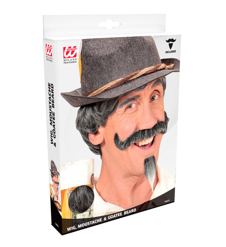 Widmann SRL Pruik Beierse man met snor en sik