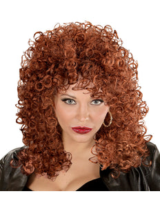 Widmann SRL Pruik bond girl donker bruin krullen