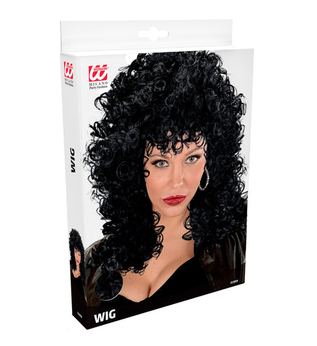Widmann SRL Pruik bond girl zwarte krullen