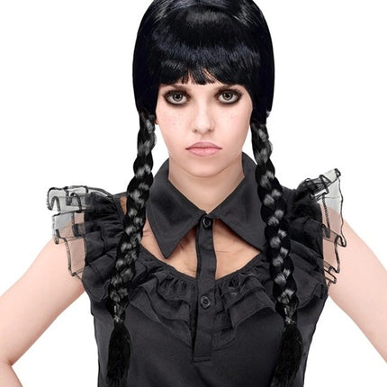 Widmann SRL Pruik donker meisje Wednesday kinderen