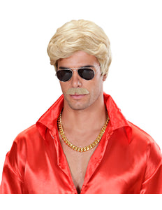 Widmann SRL pruik droomhaar playboy met snor blond