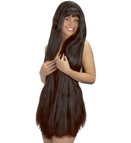 Widmann SRL pruik extra lang zwart 100cm
