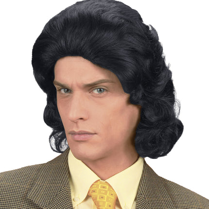 Widmann SRL pruik frankie zwart in doos