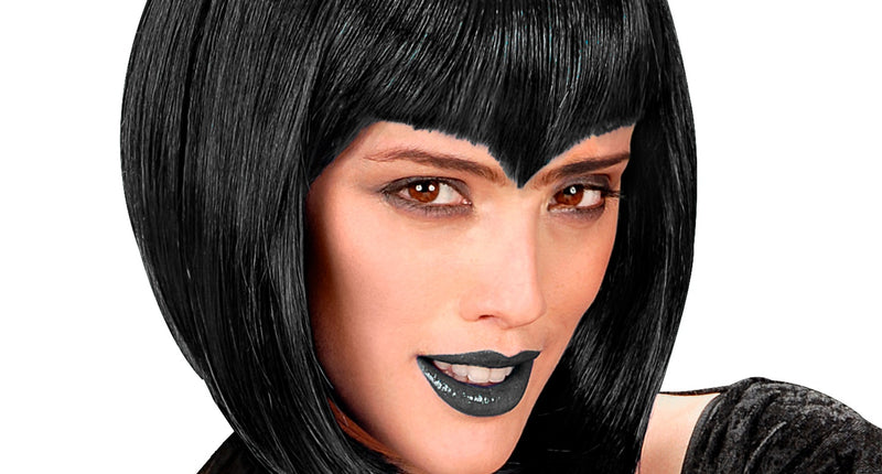 Widmann SRL pruik gothic vamp zwart