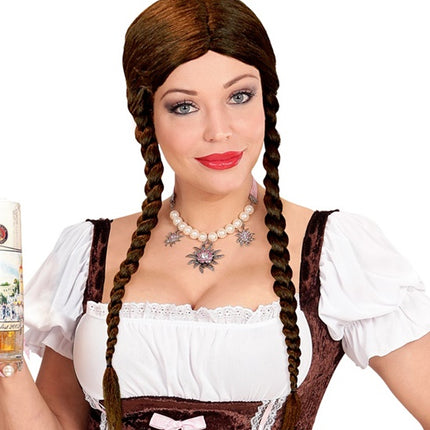 Widmann SRL Pruik Greta met vlechten