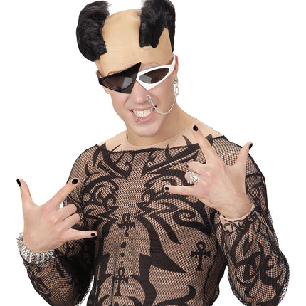 Widmann SRL Pruik hanenkam dubbel gothic