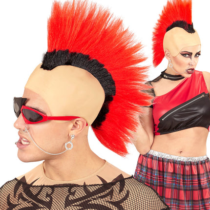 Widmann SRL Pruik hanenkam rood