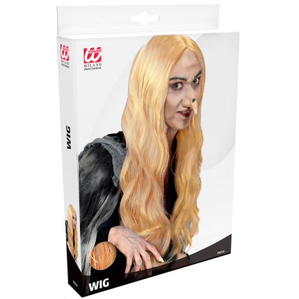Widmann SRL Pruik Heks Morgana Blond (In Plastic Doos)