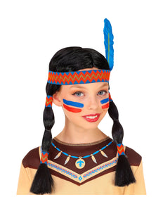 Widmann SRL Pruik indiaanse voor kinderen